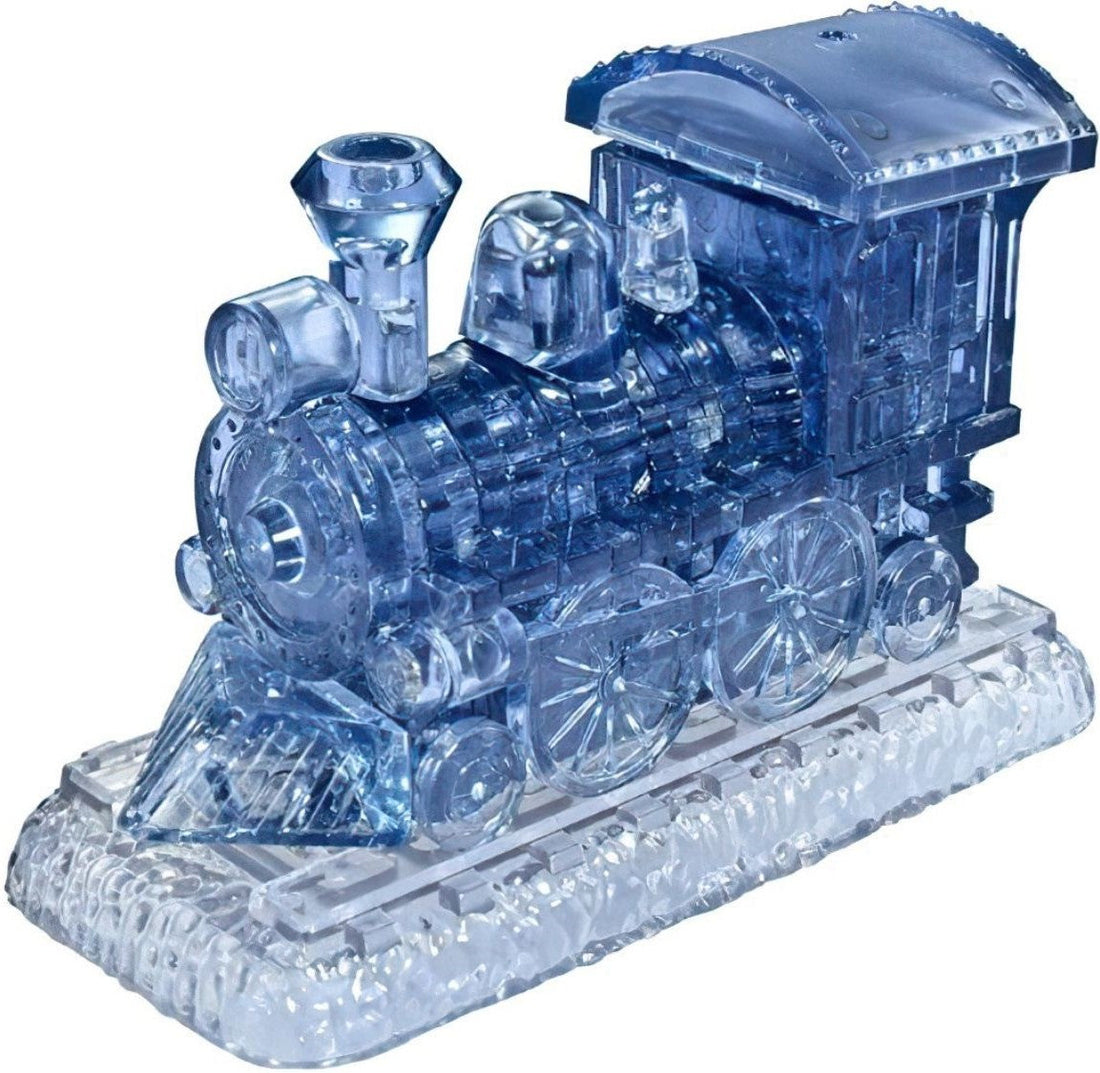 3dcrystal-90144-steam-locomotive-train-(smoke-blue)-38-pieces-3d-puzzle