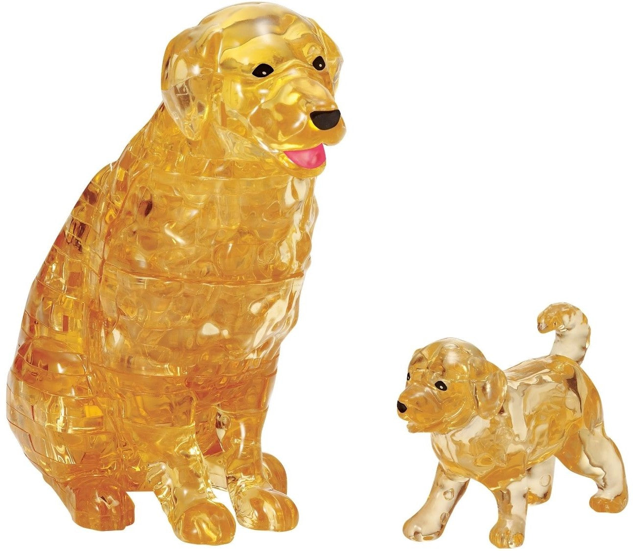 3dcrystal-90218-golden-retriever-&-puppy-44-pieces-3d-puzzle