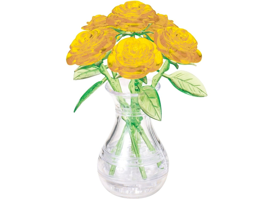 3dcrystal-90552-flower-yellow-six-roses-47-pieces-crystal-3d-puzzle