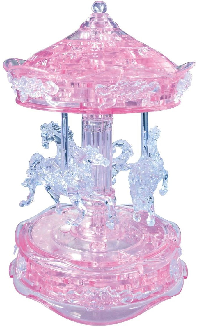 3dcrystal-91209-pink-carousel-83-pieces-3d-puzzle