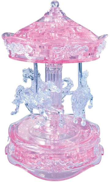 3dcrystal-91209-pink-carousel-83-pieces-3d-puzzle
