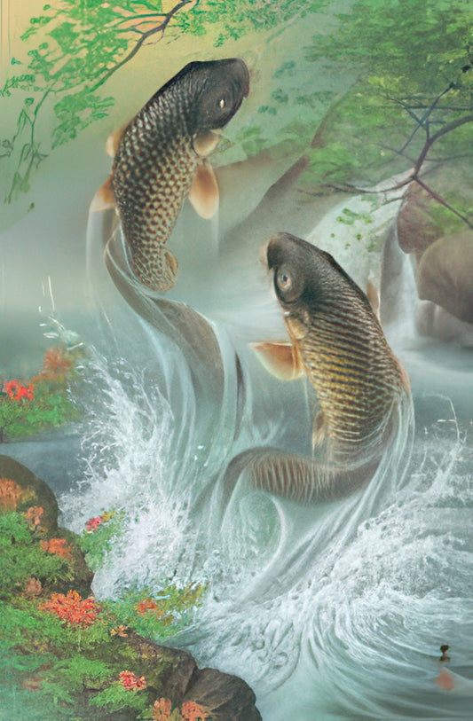 Appleone 1000-346　Illustration • Rising Koi　1000 Pieces Jigsaw Puzzle