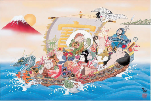 Appleone 1000-432　Illustration • Shichifuku Treasure Ship　1000 Pieces Jigsaw Puzzle