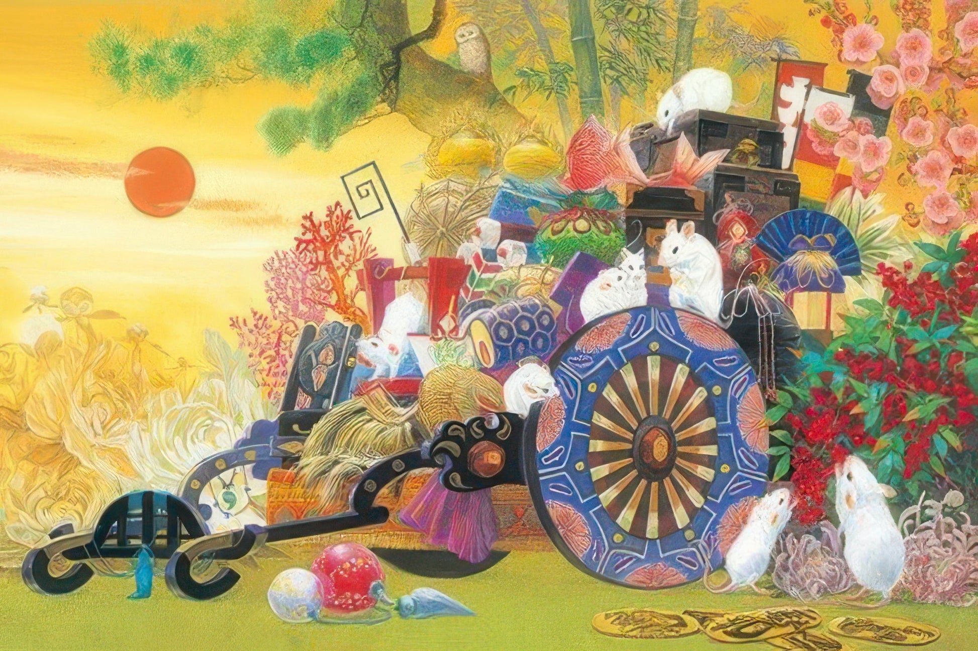 appleone-1000-605-white-mouse-of-wealth-1000-pieces-jigsaw-puzzle