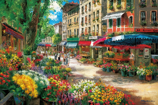 Appleone 1000-629　Illustration • Paris Flower Market　1000 Pieces Jigsaw Puzzle