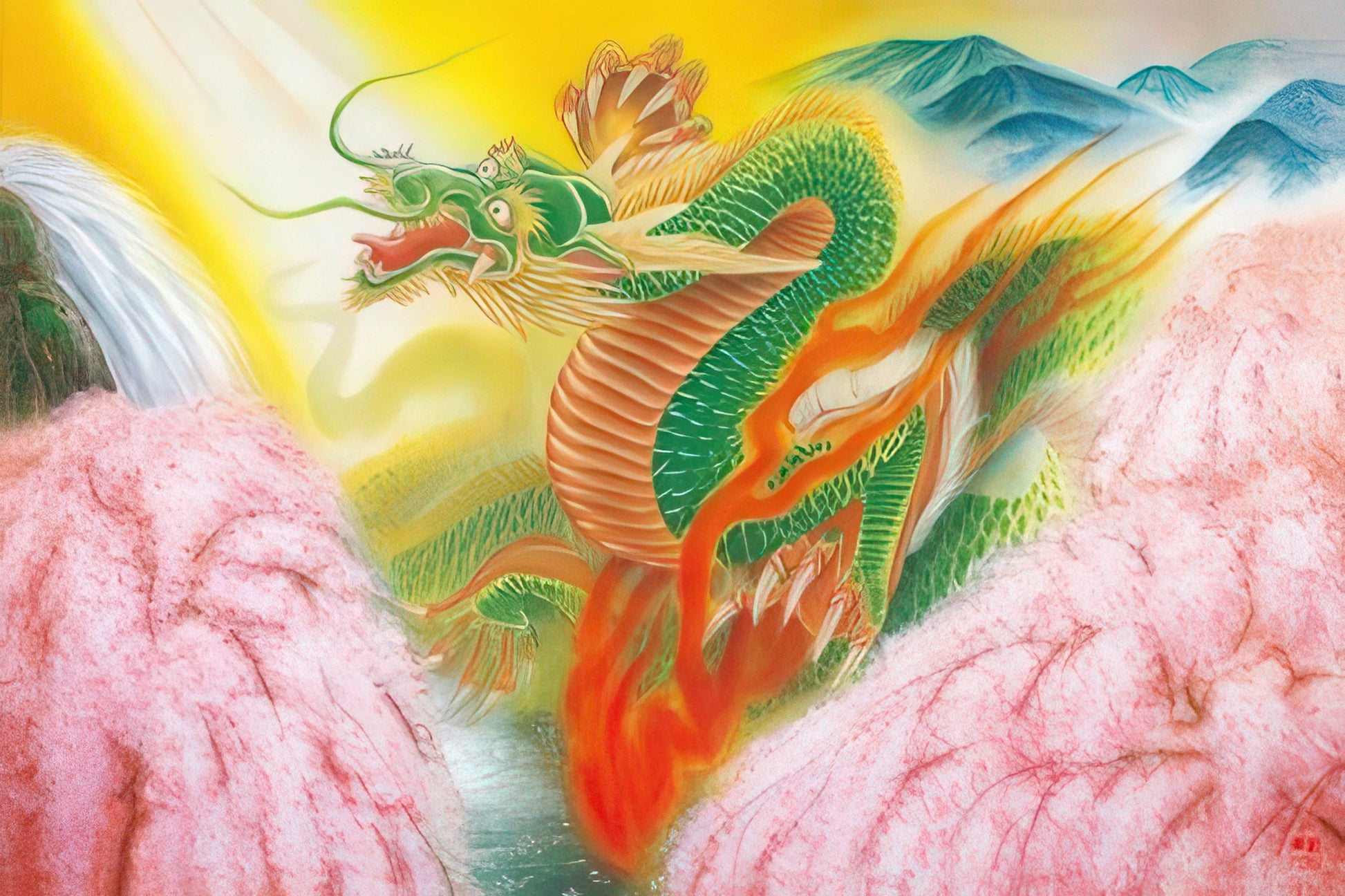 appleone-1000-631-cherry-blossom-and-green-dragon-1000-pieces-jigsaw-puzzle