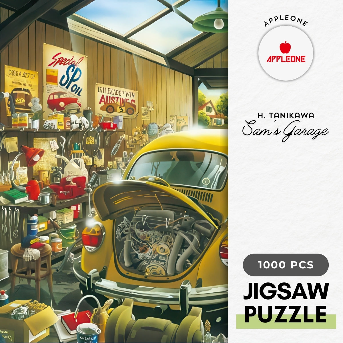 appleone-1000-645-illustration-sam-s-garage-1000-pieces-jigsaw-puzzle