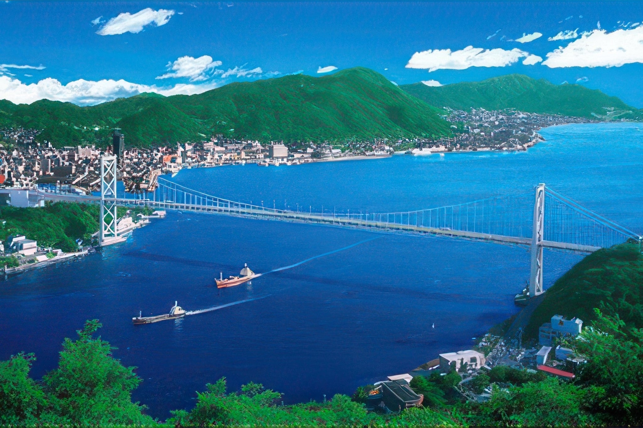 appleone-1000-670-clear-weather-at-kanmon-strait,-yamaguchi-1000-pieces-jigsaw-puzzle
