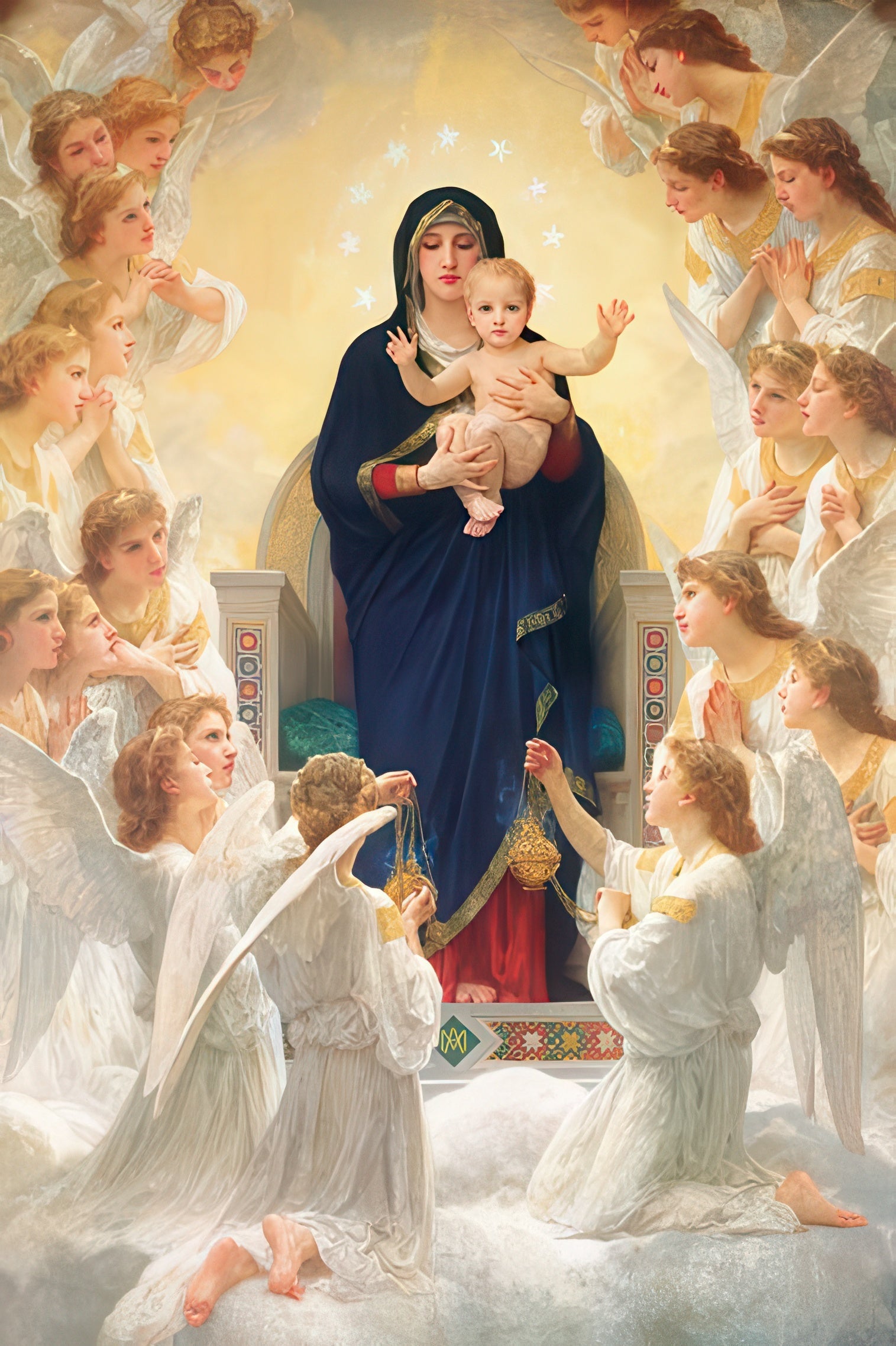 appleone-1000-674-fine-art-the-virgin-with-angels-1000-pieces-jigsaw-puzzle