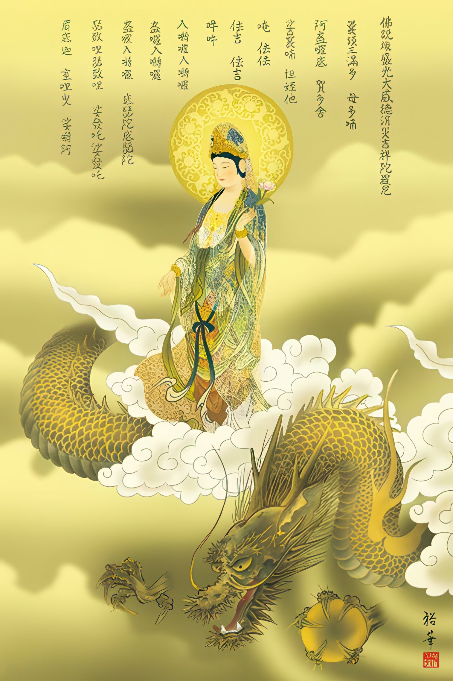 appleone-1000-676-religious-buddhist-saint-with-the-dragon-king-1000-pieces-jigsaw-puzzle