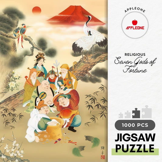 Appleone 1000-679　Religious • Seven Gods of Fortune　1000 Pieces Jigsaw Puzzle