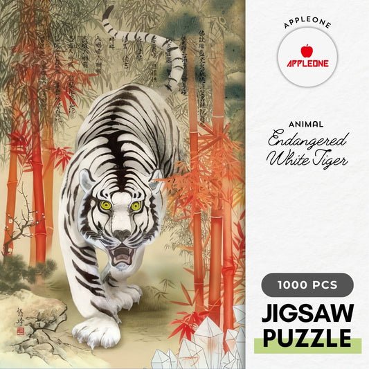 Appleone 1000-695　Animal • Endangered White Tiger　1000 Pieces Jigsaw Puzzle