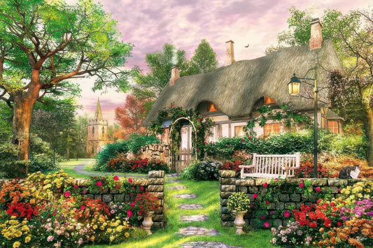 Appleone 1000-756　Illustration • Church Lane Cottage　1000 Pieces Jigsaw Puzzle