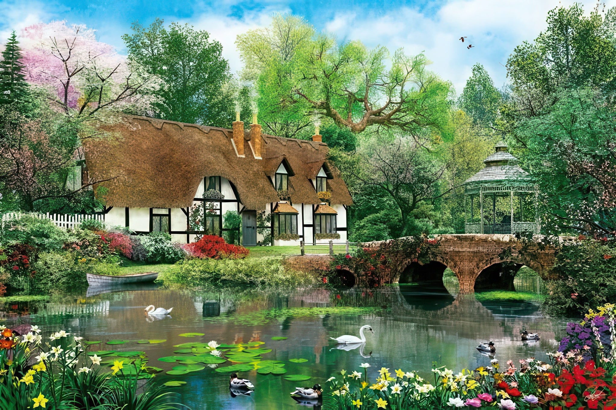 appleone-1000-759-illustration-april-cottage-1000-pieces-jigsaw-puzzle