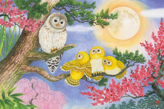 Appleone 1000-765　Illustration • Auspicious Golden Owl　1000 Pieces Jigsaw Puzzle