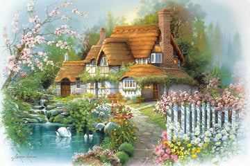 appleone-1000-773-garden-of-flowers-and-a-babbling-brook-1000-pieces-jigsaw-puzzle