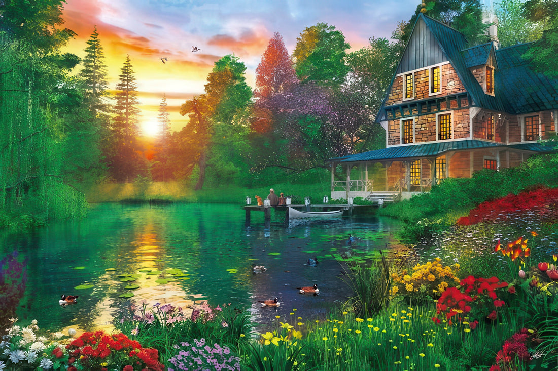 appleone-1000-779-sunset-cabin-1000-pieces-jigsaw-puzzle