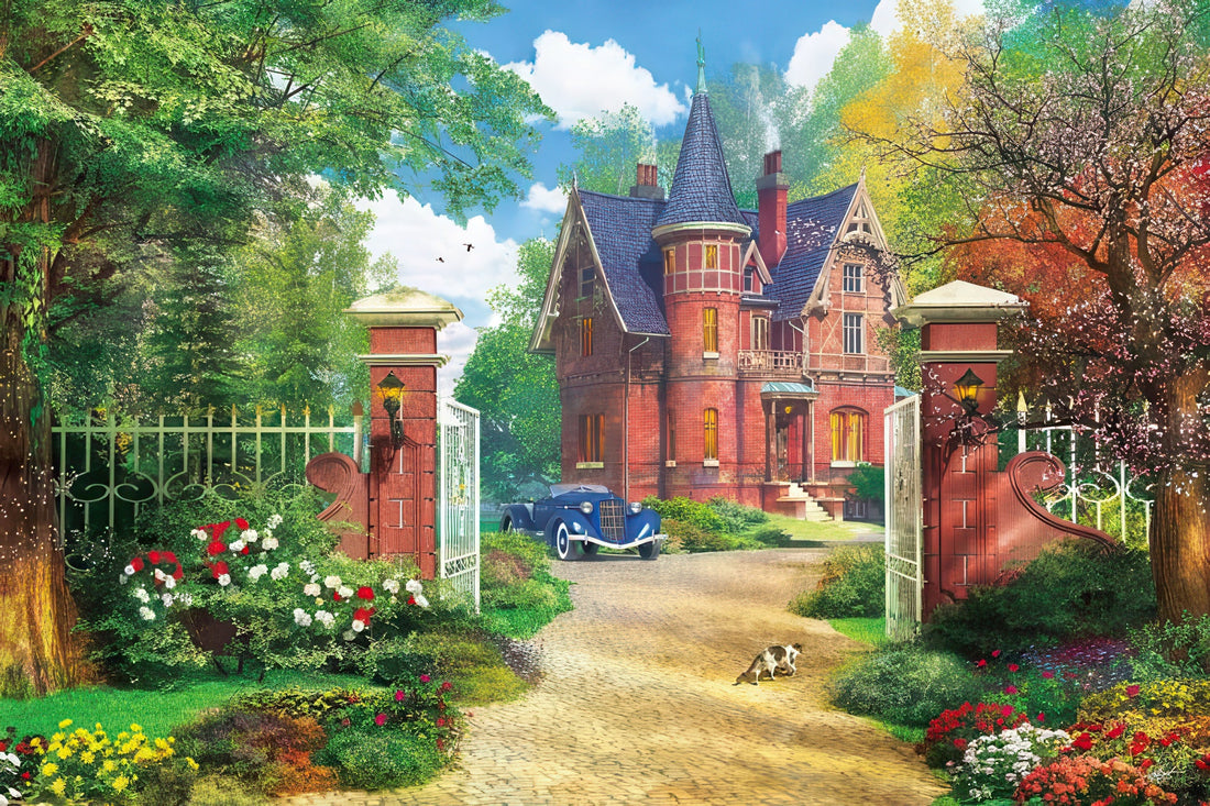 appleone-1000-782-illustration-the-red-brick-cottage-1000-pieces-jigsaw-puzzle