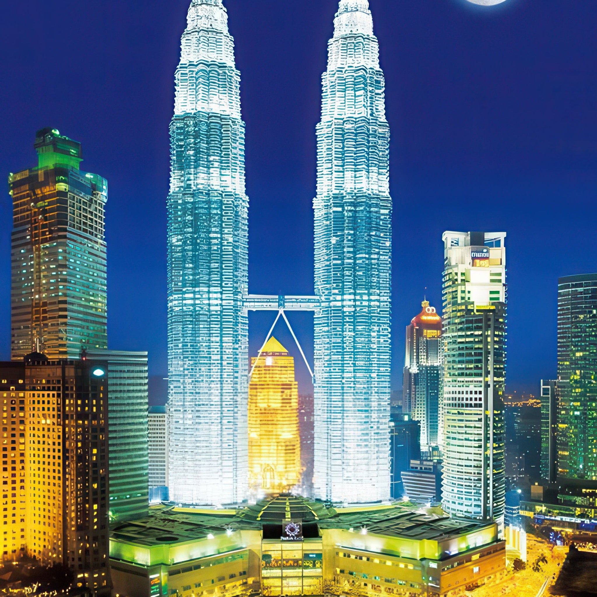 appleone-1000-783-moonlight-twin-tower-1000-pieces-jigsaw-puzzle