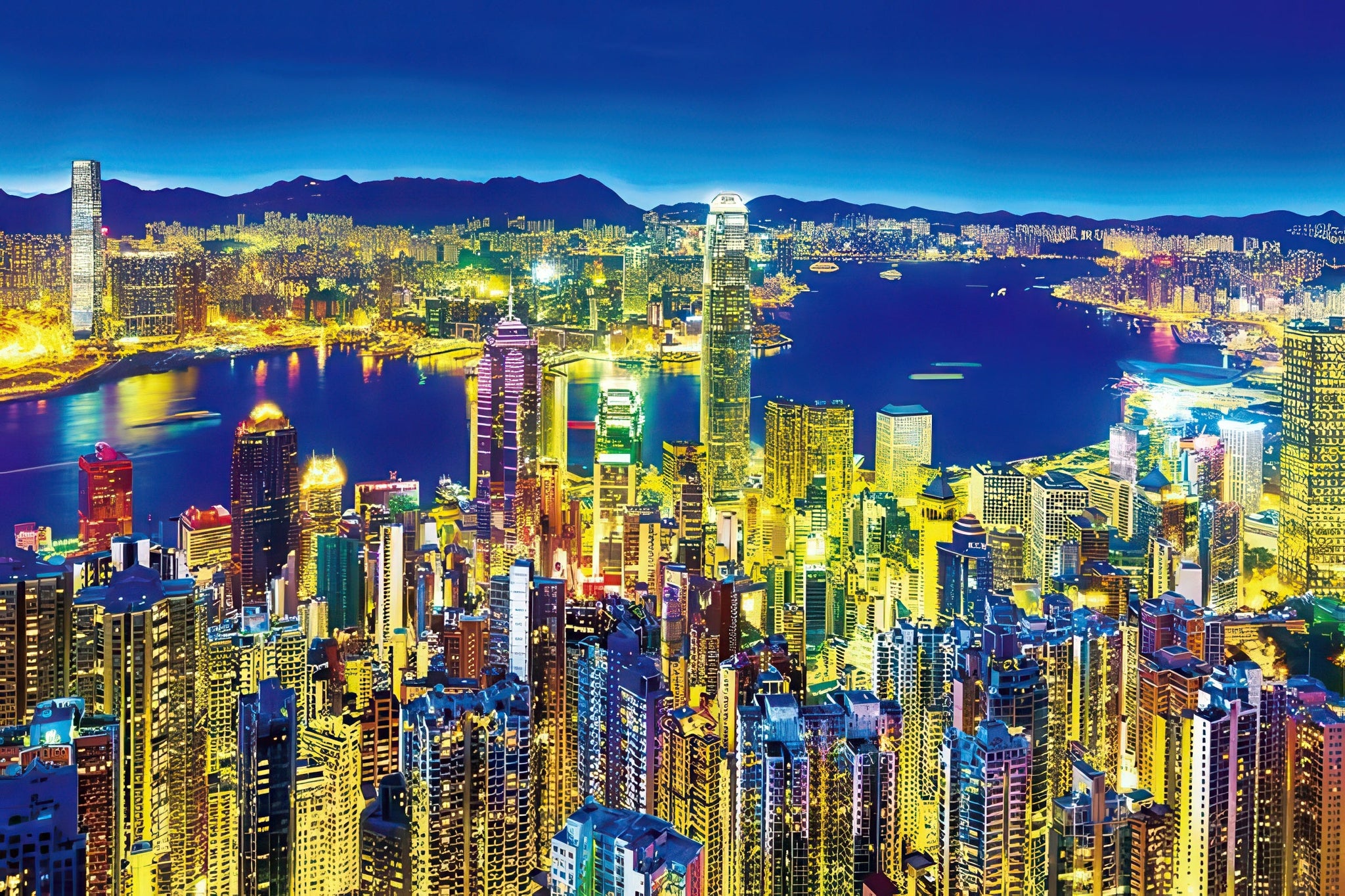 appleone-1000-784-scenery-golden-night-hong-kong-1000-pieces-jigsaw-puzzle