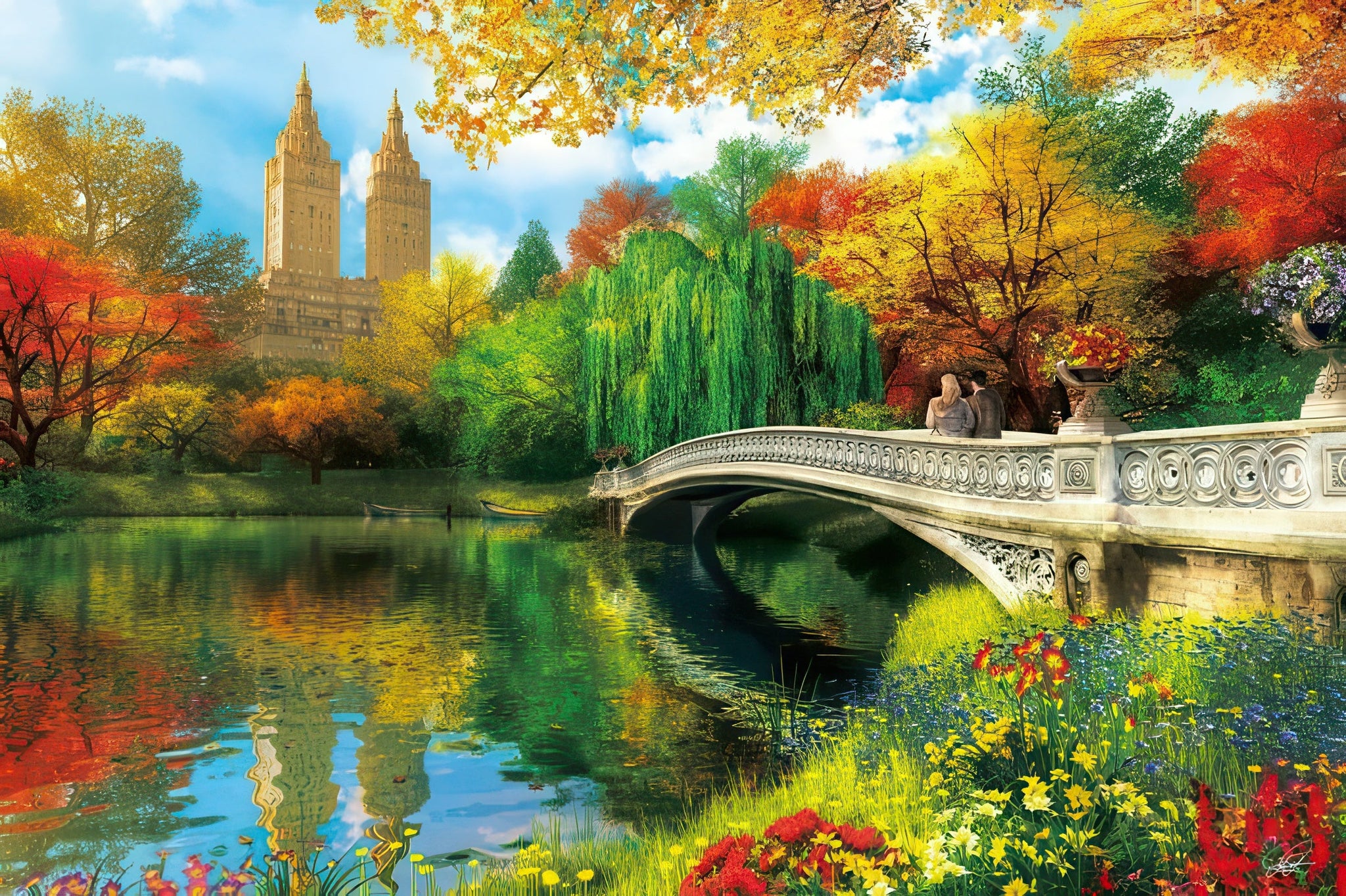 appleone-1000-787-illustration-bow-bridge-1000-pieces-jigsaw-puzzle