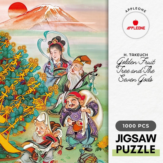 Appleone 1000-805　Illustration • Golden Fruit Tree and The Seven Gods　1000 Pieces Jigsaw Puzzle