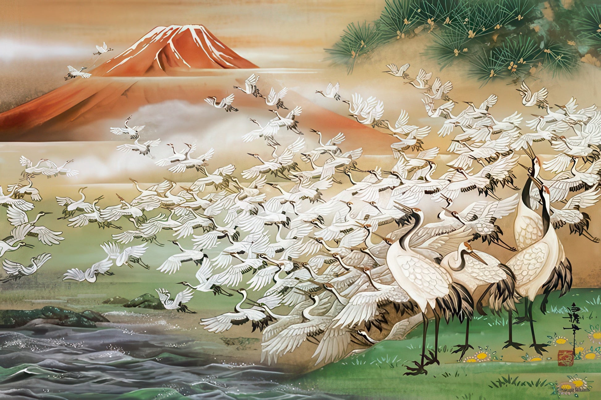 appleone-1000-815-illustration-sacred-mountain-cranes-1000-pieces-jigsaw-puzzle