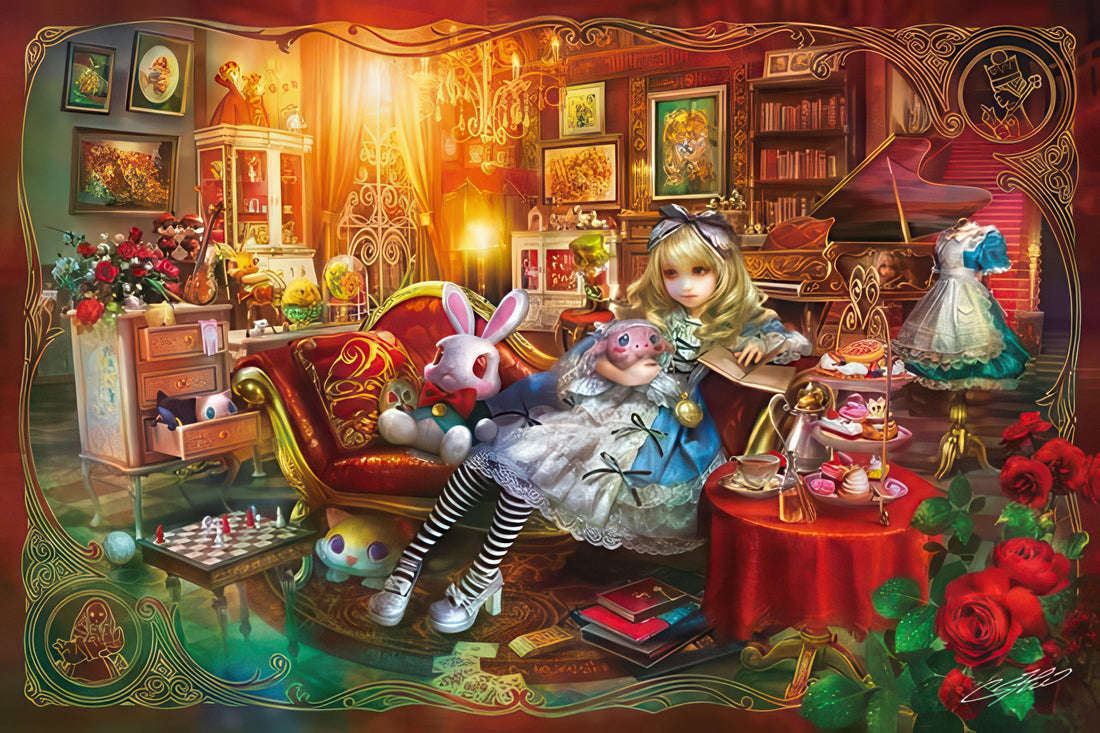 appleone-1000-827-illustration-alice-library-1000-pieces-jigsaw-puzzle