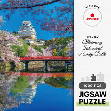 appleone-1000-833-scenery-blooming-sakura-at-himeji-castle-1000-pieces-jigsaw-puzzle