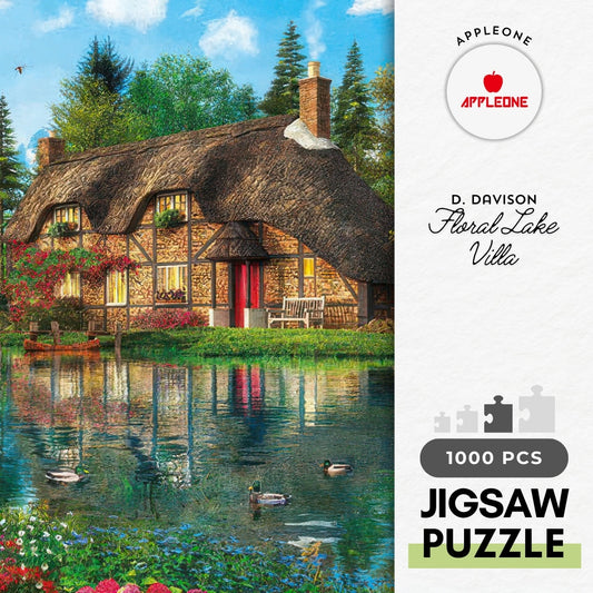 Appleone 1000-840　Illustration • Floral Lake Villa　1000 Pieces Jigsaw Puzzle