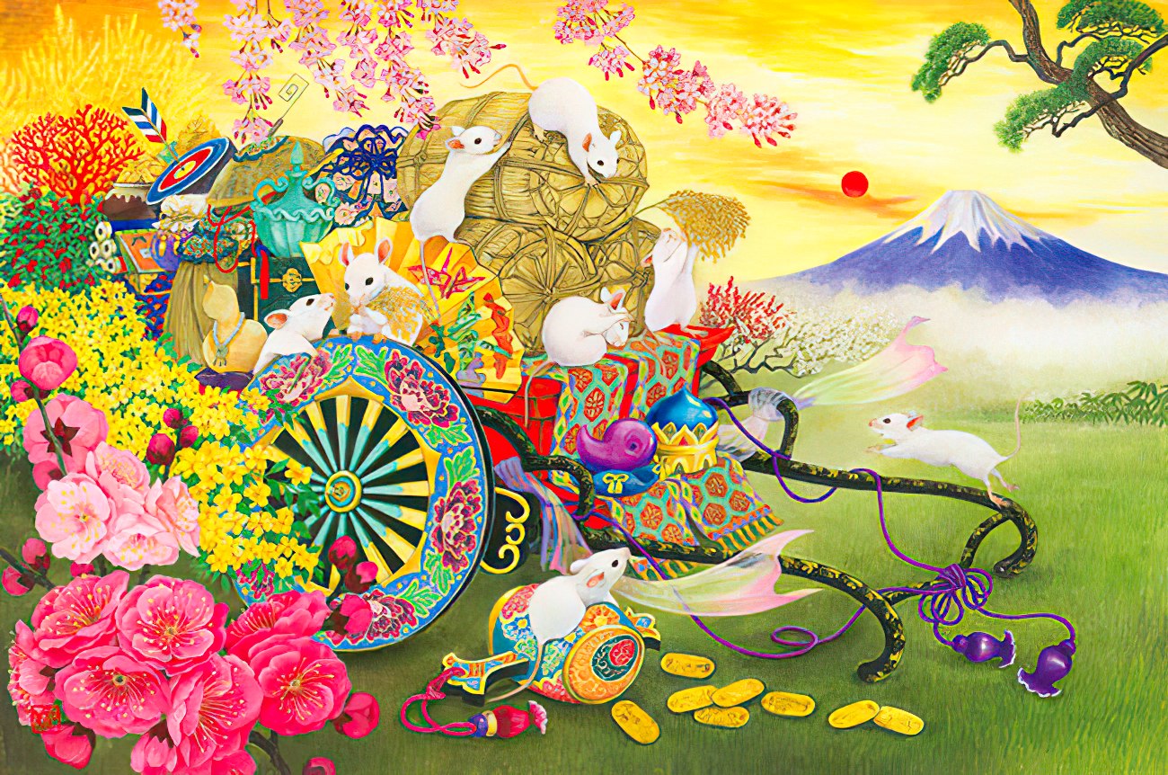 Appleone • Izumi Kazumi • Auspicious Lucky Mouse　1000 PCS　Jigsaw Puzzle