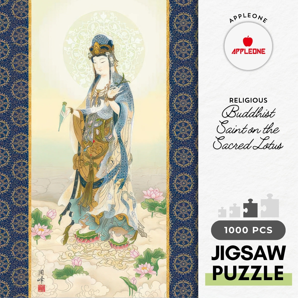 appleone-1000-850-religious-buddhist-saint-on-the-sacred-lotus-1000-pieces-jigsaw-puzzle