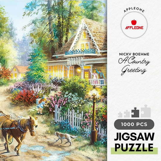 Appleone 1000-852　Fine Art • A Country Greeting　1000 Pieces Jigsaw Puzzle