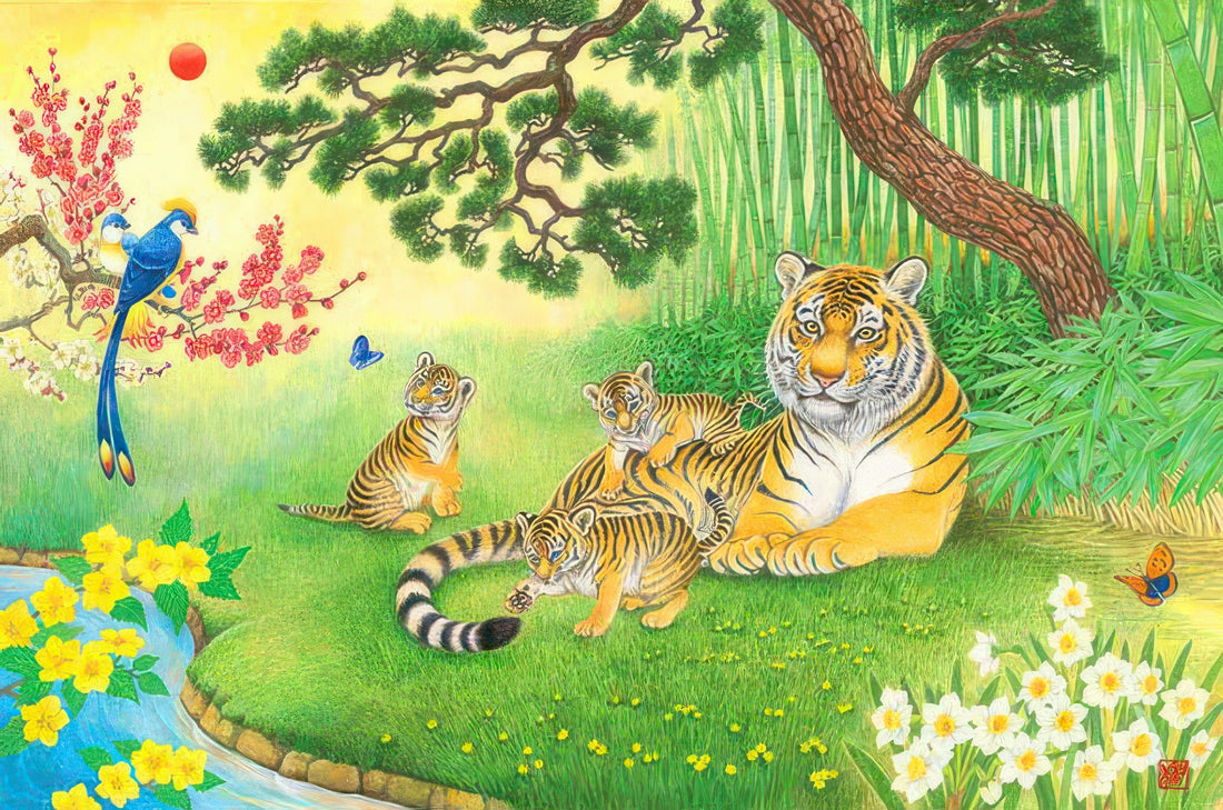 appleone-1000-866-illustration-fortune-and-peaceful-tiger-1000-pieces-jigsaw-puzzle