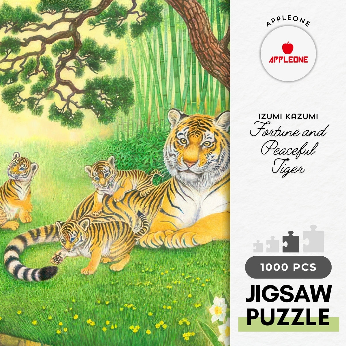 appleone-1000-866-illustration-fortune-and-peaceful-tiger-1000-pieces-jigsaw-puzzle