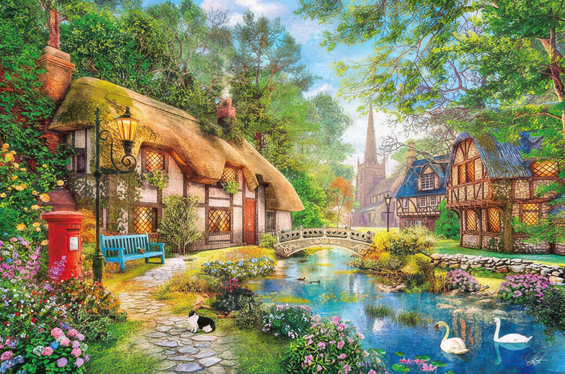 appleone-1000-874-illustration-beautiful-stream-1000-pieces-jigsaw-puzzle