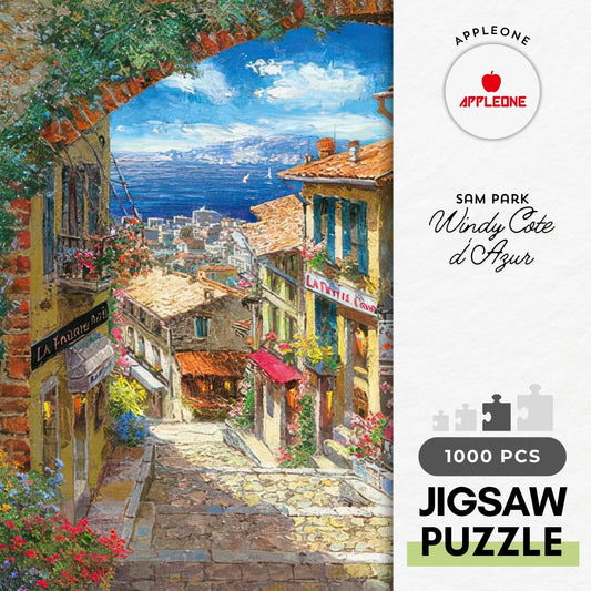 Appleone 1000-875　Illustration • Windy Cote d'Azur　1000 Pieces Jigsaw Puzzle