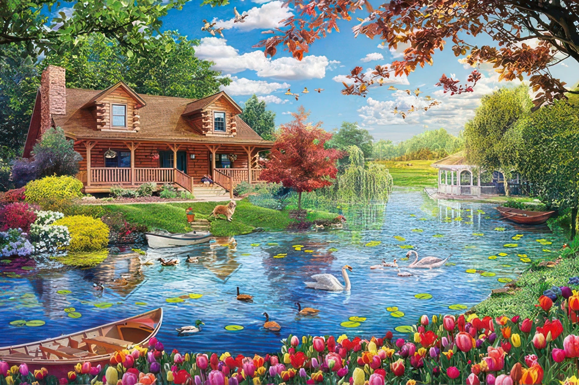 appleone-1000-880-illustration-shining-swan-river-1000-pieces-jigsaw-puzzle