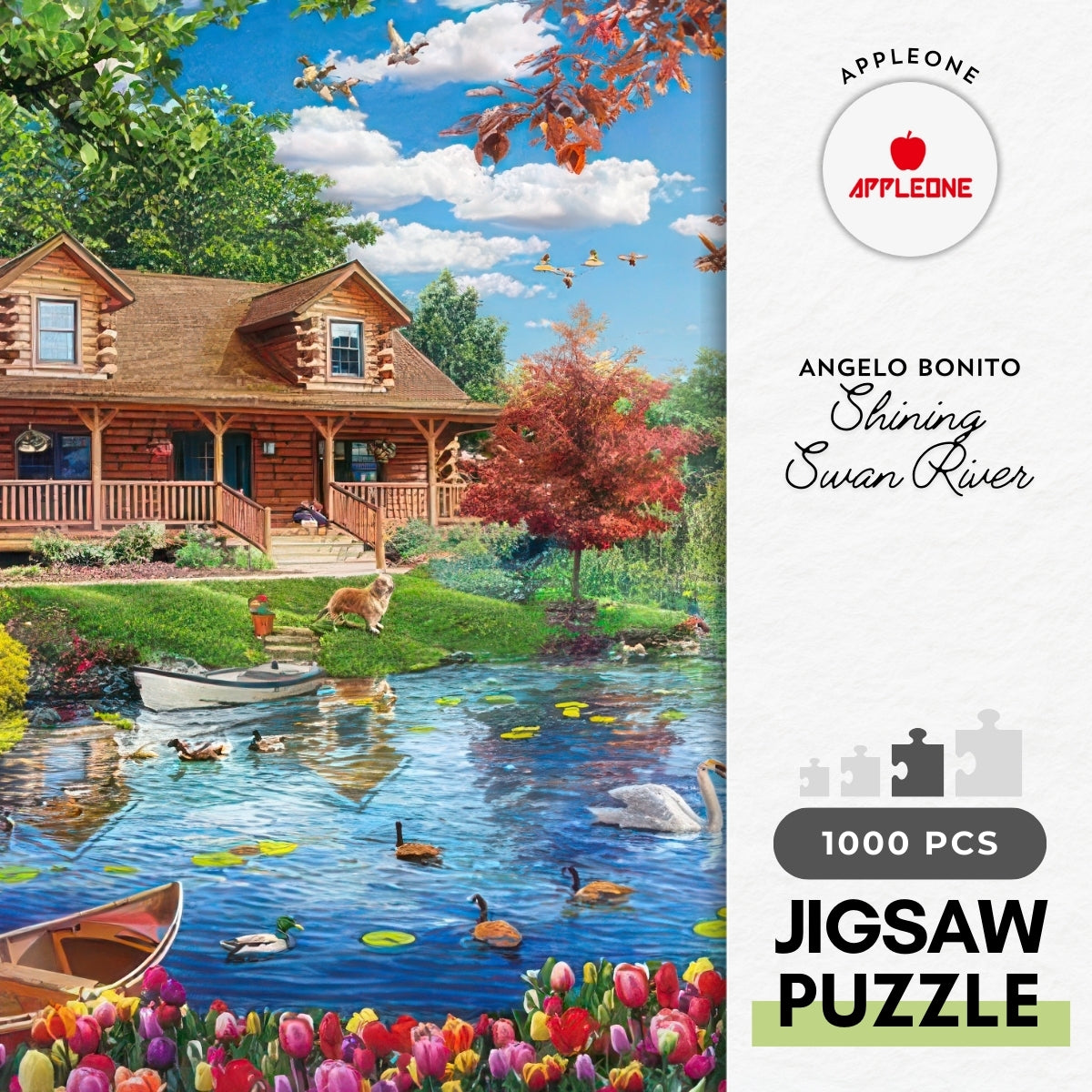 appleone-1000-880-illustration-shining-swan-river-1000-pieces-jigsaw-puzzle