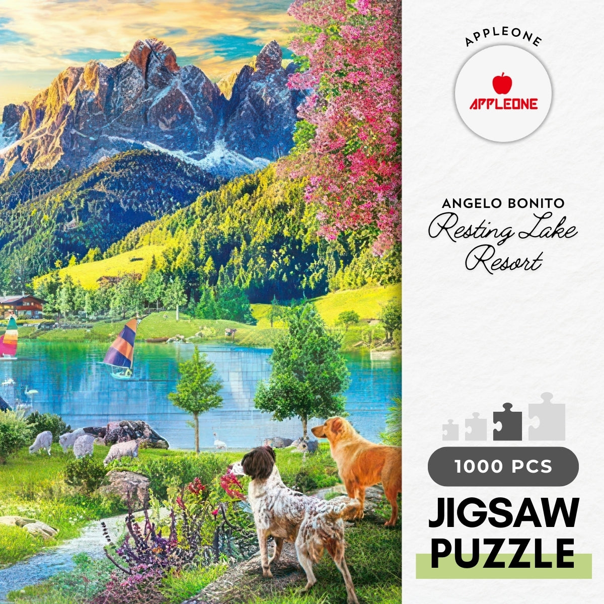 appleone-1000-889-illustration-resting-lake-resort-1000-pieces-jigsaw-puzzle