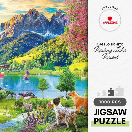 Appleone 1000-889　Illustration • Resting Lake Resort　1000 Pieces Jigsaw Puzzle