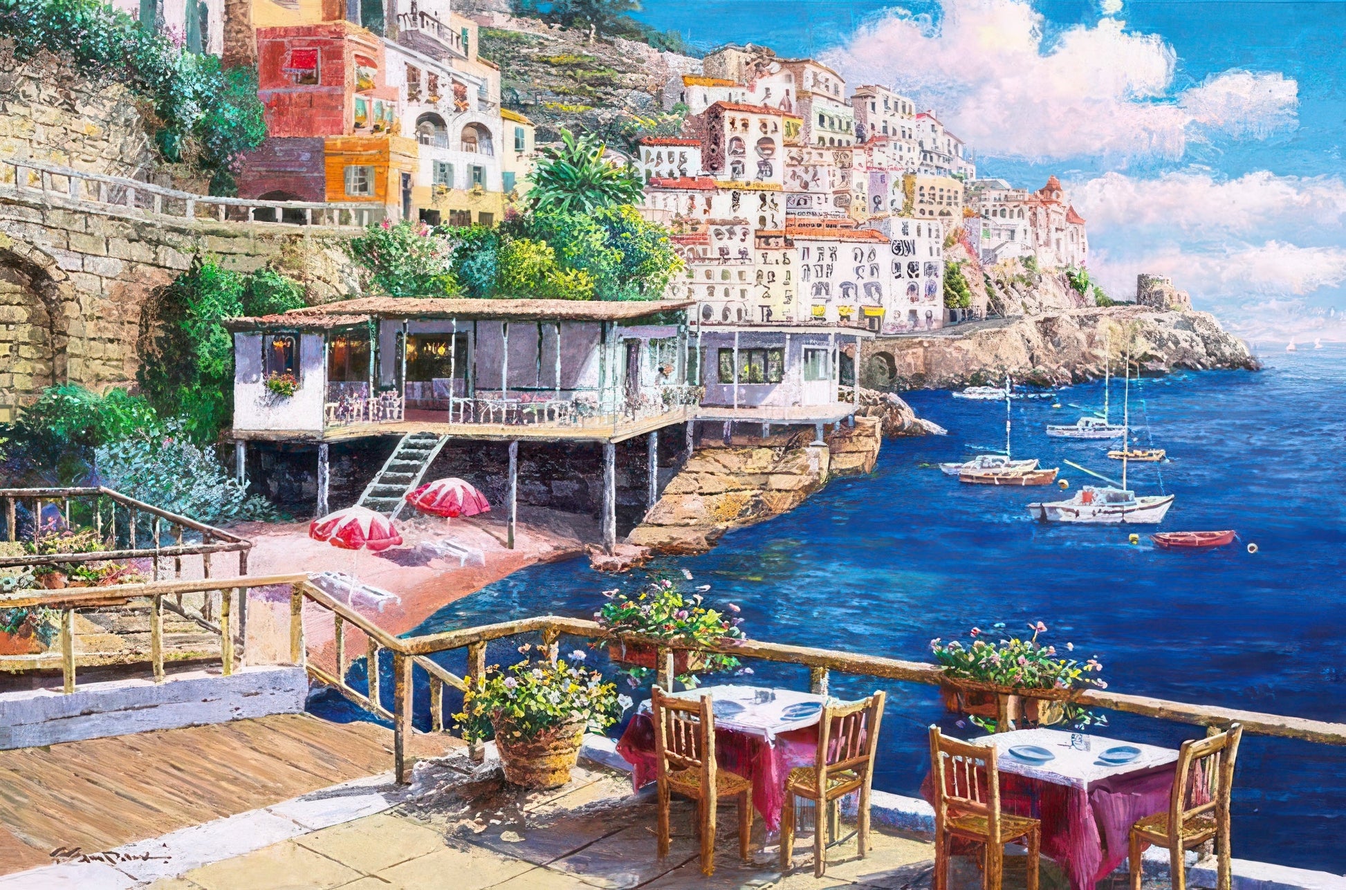 appleone-1000-915-illustration-amalfi-coast-in-the-sun-1000-pieces-jigsaw-puzzle