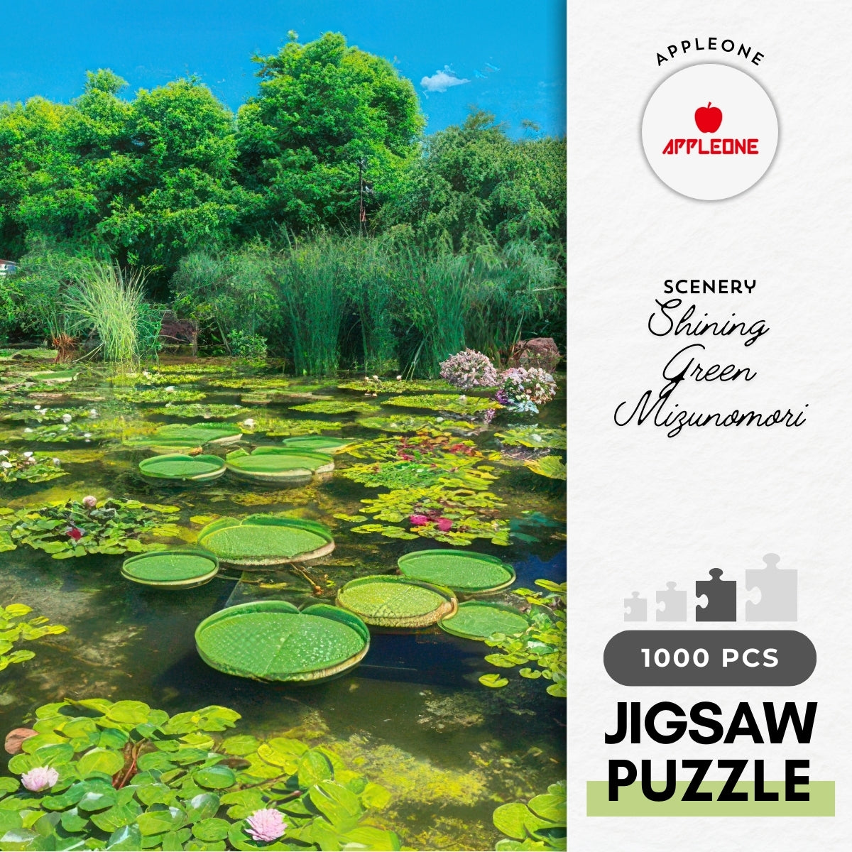 appleone-1000-919-scenery-shining-green-mizunomori-1000-pieces-jigsaw-puzzle