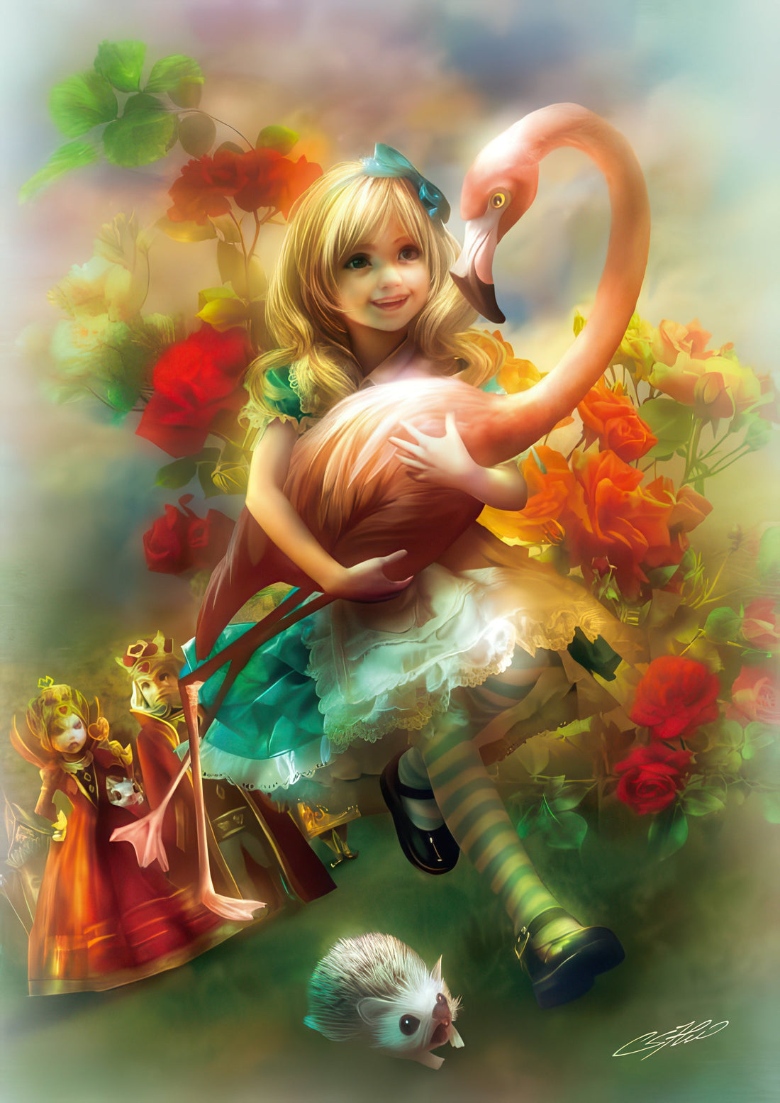 appleone-108-082-illustration-alice-croquet-108-pieces-jigsaw-puzzle