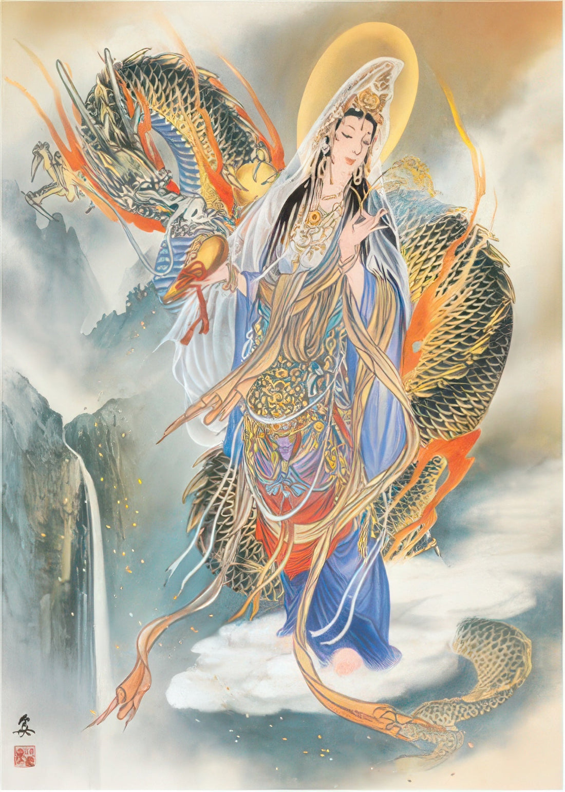 appleone-2000-g-illustration-avalokitesvara-bodhisattva-2000-pieces-jigsaw-puzzle