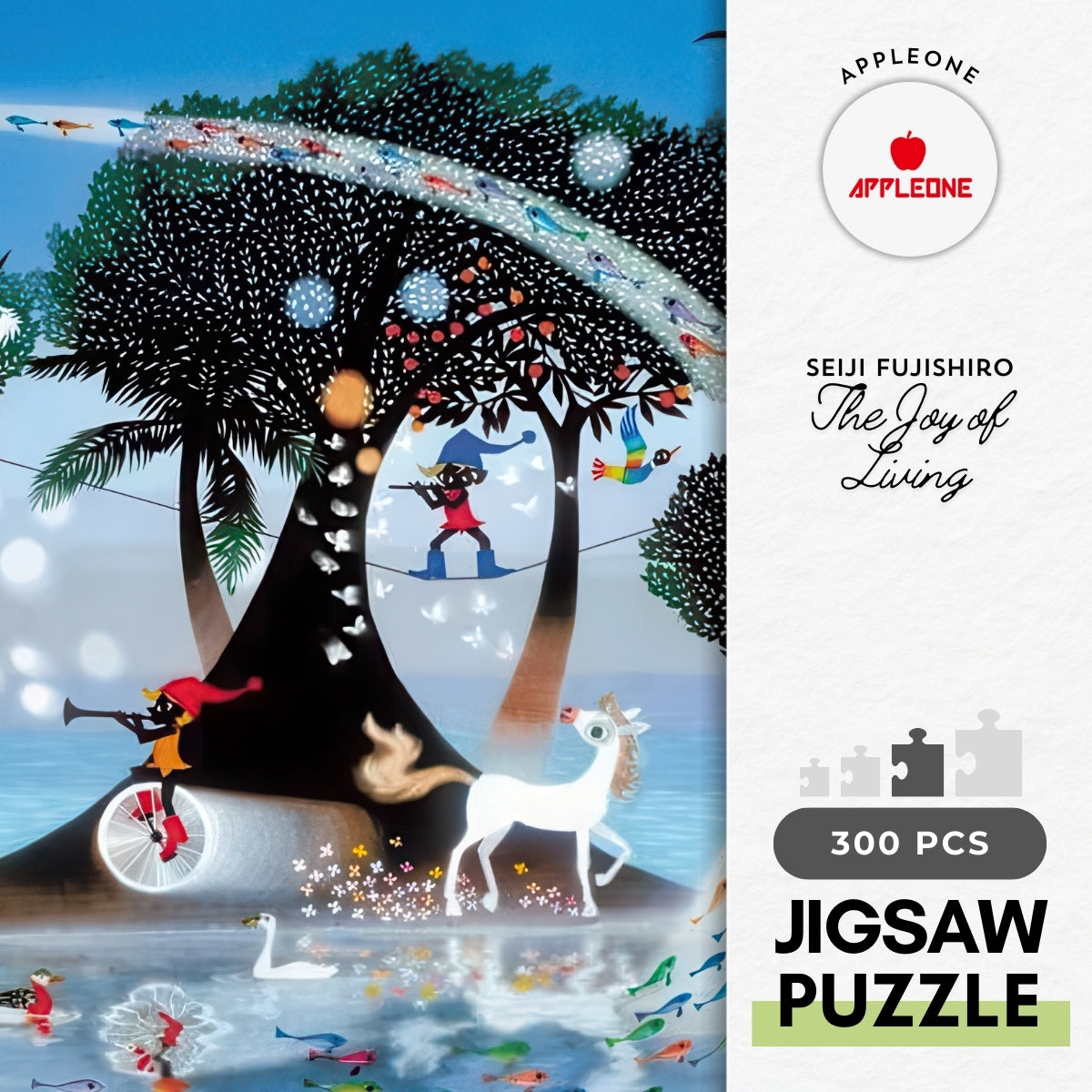 appleone-300-240-illustration-the-joy-of-living-300-pieces-jigsaw-puzzle