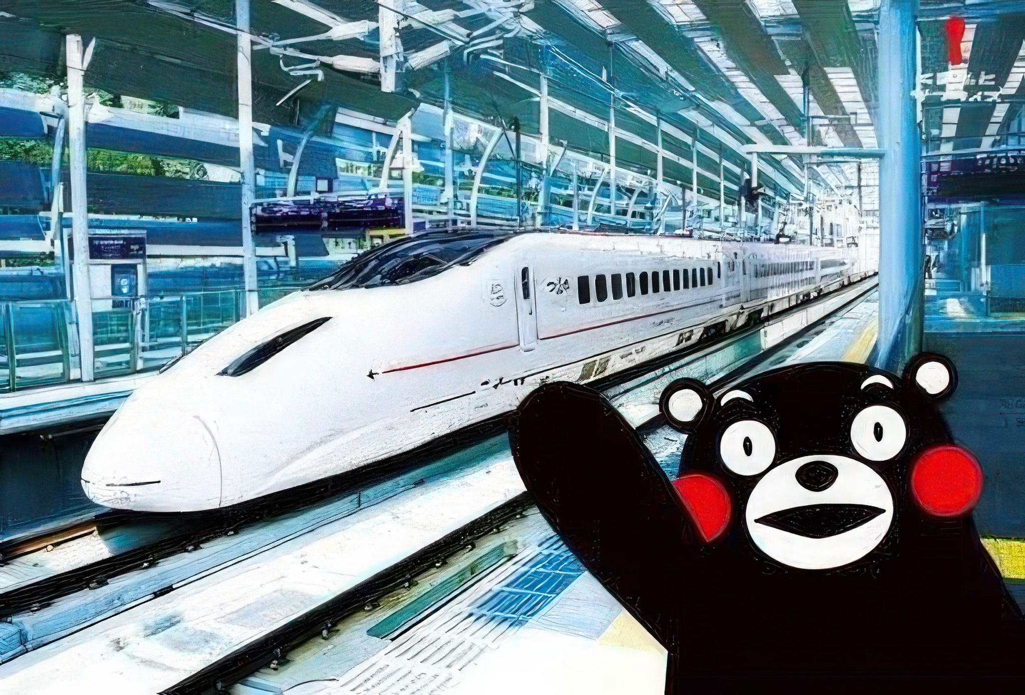 appleone-300-273-kumamon-yokamon-kyushu-shinkansen-300-pieces-jigsaw-puzzle