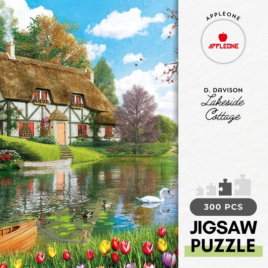 Appleone 300-296　Illustration • Lakeside Cottage　300 Pieces Jigsaw Puzzle