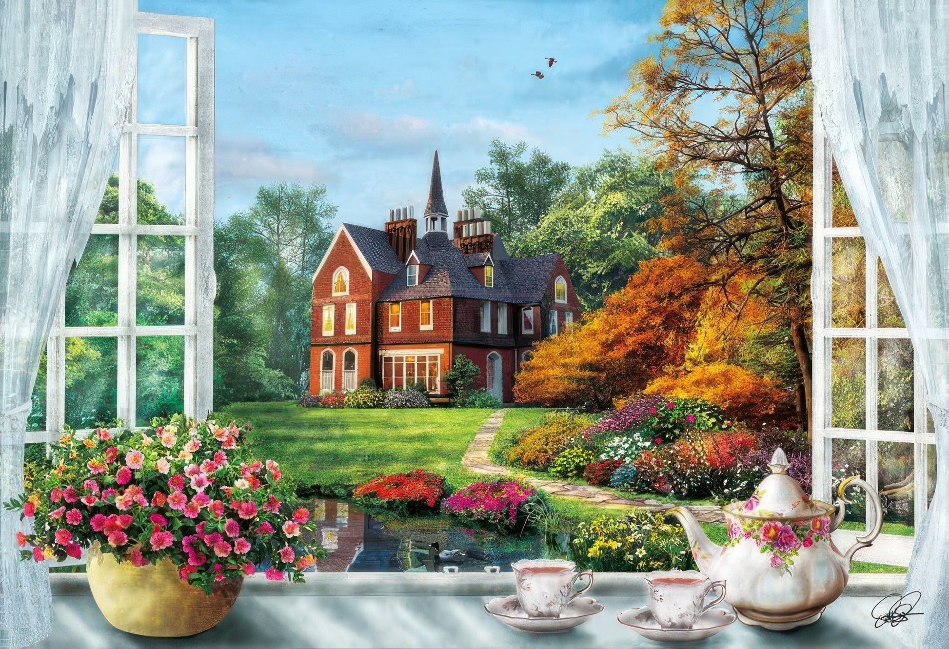 appleone-300-304-illustration-english-garden-300-pieces-jigsaw-puzzle