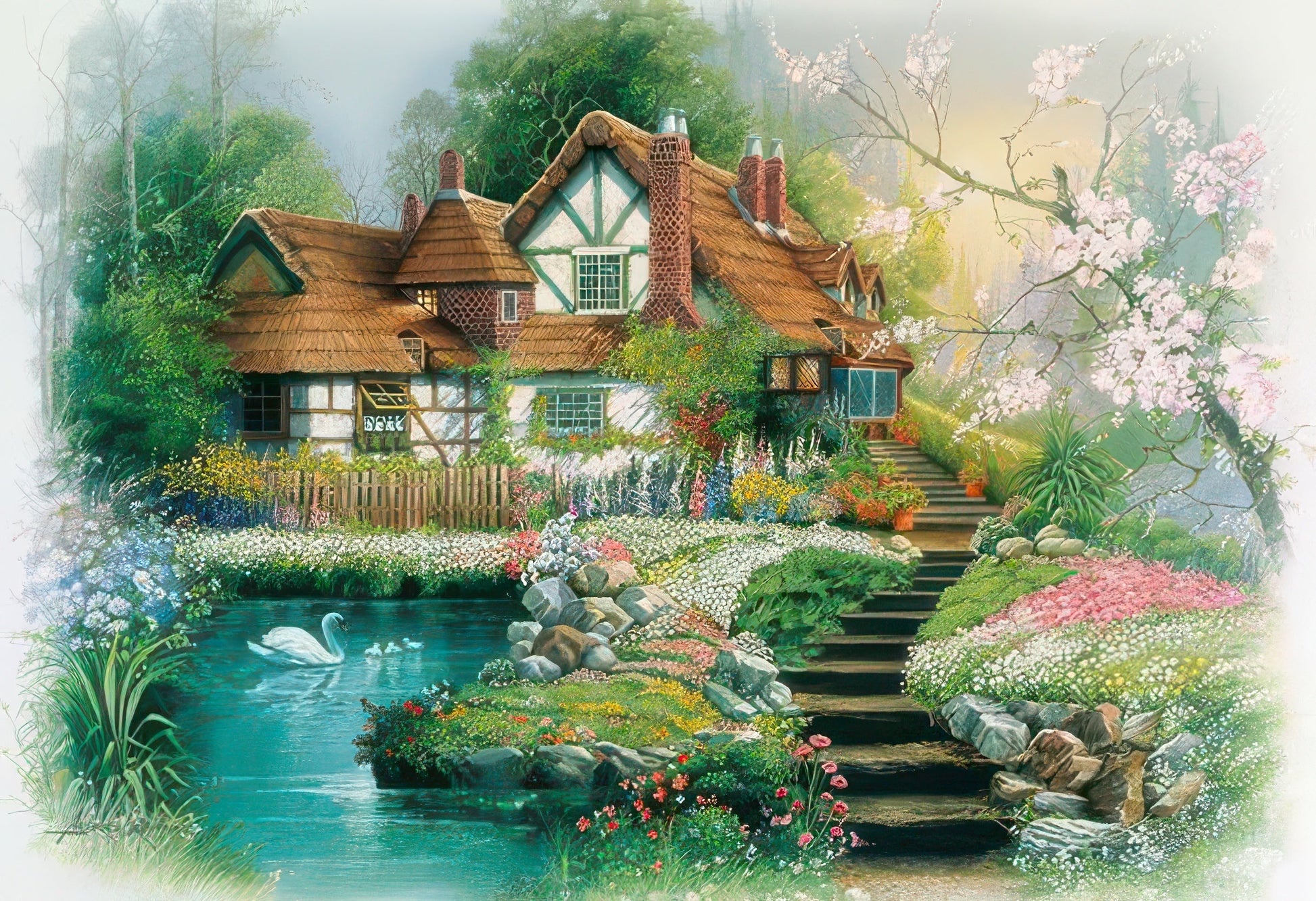 appleone-300-328-illustration-cottage-1-300-pieces-jigsaw-puzzle